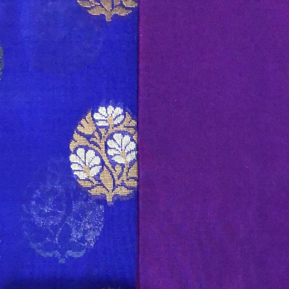 Saree Paithani border unique blend of violet-purple. [firm] - Picture 4 of 7